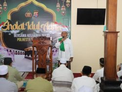 Semangat Takwa, Polresta Tangerang Laksanakan Sholat Idul Adha Bersama Personel dan Keluarga