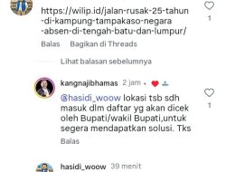 Instagram Menyuarakan Derita Desa: Wabup Najib Janji Cek Jalan Rusak 25 Tahun