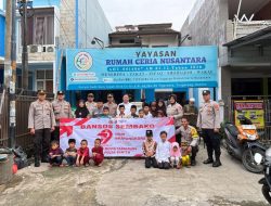 Hari Bhayangkara Ke 79, Polresta Tangerang Salurkan Bantuan Sosial di Yayasan Rumah Ceria Nusantara