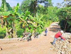 Progres Pengerasan Jalan TMMD ke-125 Kodim 0625/Cilegon Capai 75 Persen