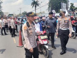 400 Anggota Polres Serang Polda Banten Diterjunkan Antispasi Lintasan Aksi Ribuan Buruh Menuju KP3B
